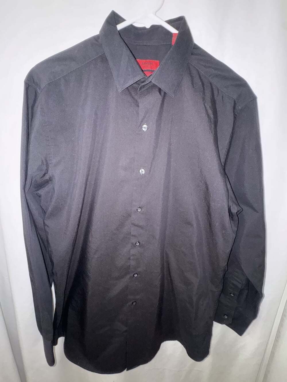 Alfani Performance Fitted Men's Black Long Sleeve Dress Shirt Size 15 1/2 32-33